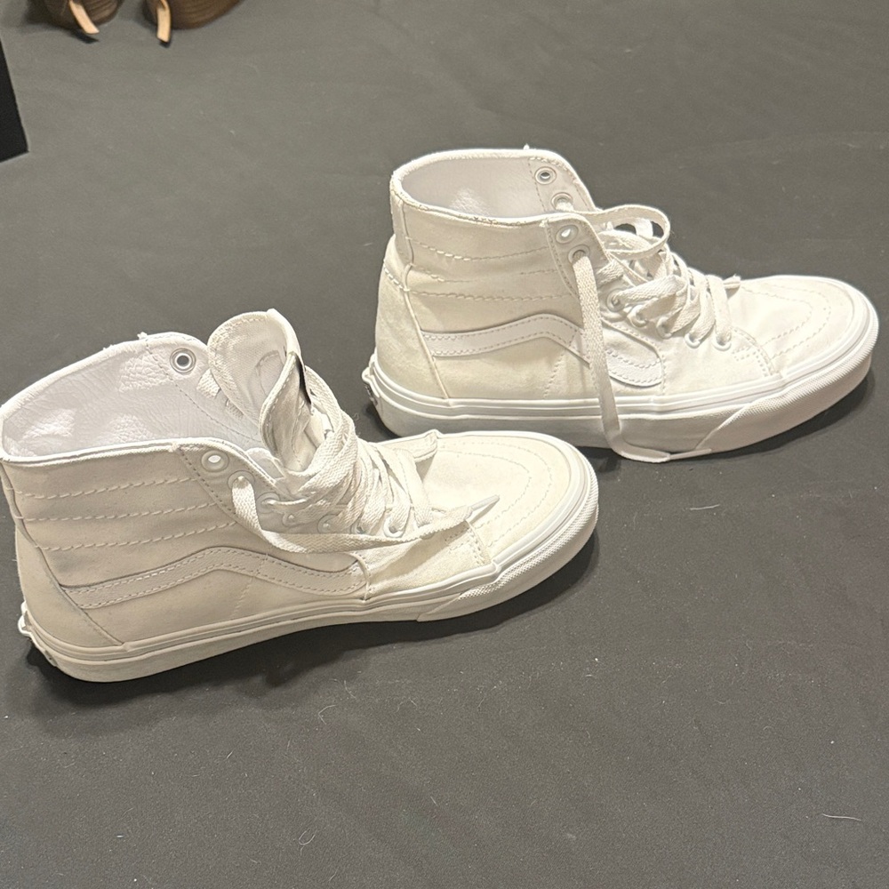 Vans All-White High-Top Sneakers